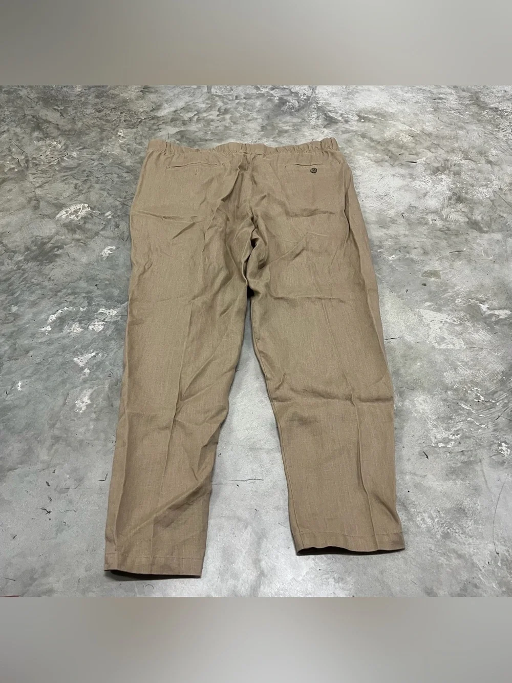 Tasso Elba 100% Linen Pants - XXL Island -Comfortable Relaxed Tan Beige Natural